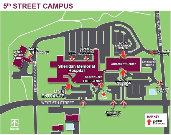 Sheridan Memorial Hospital Parking Map