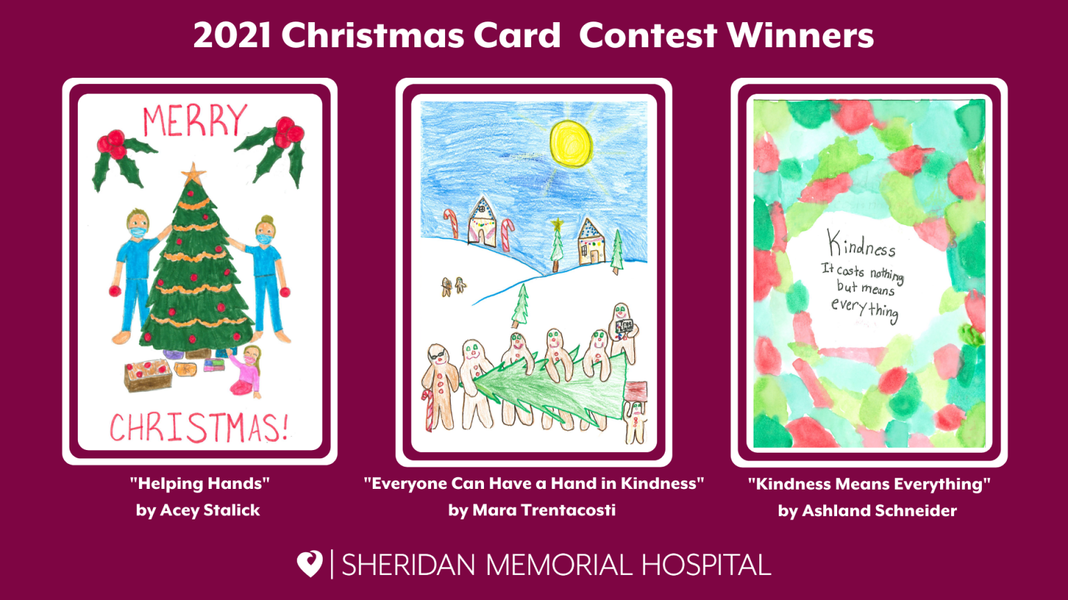 2021 Christmas Card Contest Winners Sheridan Memorial Hospital