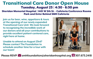 Transitional Care Donor Open House @ Sheridan Memorial Hospital Cafeteria Conference Rooms
