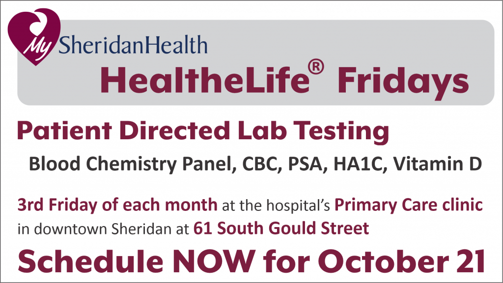 HealthiLIfe Fridays Patient Directed Lab Testing