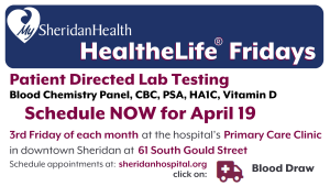 HealtheLife Friday @ Sheridan Memorial Hospital Primary Care