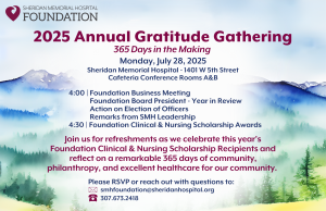 2025 Annual Gratitude Gathering @ Sheridan Memorial Hospital - Cafeteria Conference Rooms A & B