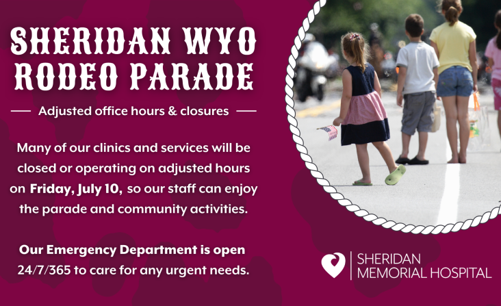 2026 Sheridan WYO Rodeo Parade Day adjusted hours and office closures