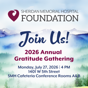 2026 Annual Gratitude Gathering @ Sheridan Memorial Hospital - Cafeteria Conference Rooms