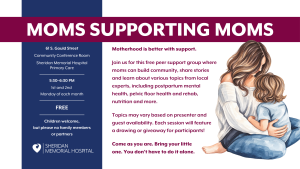 Moms Supporting Moms: Perinatal and postpartum mental health @ SMH Primary Care, Community Conference Room
