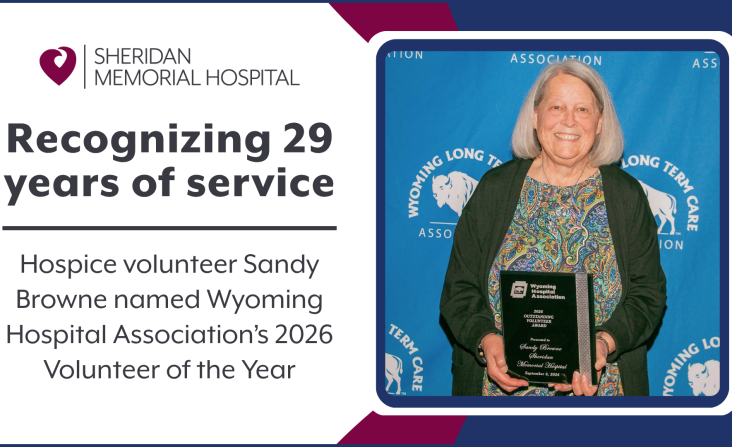SMH Hospice volunteer Sandy Browne named Wyoming Hospital Association’s 2026 Volunteer of the Year